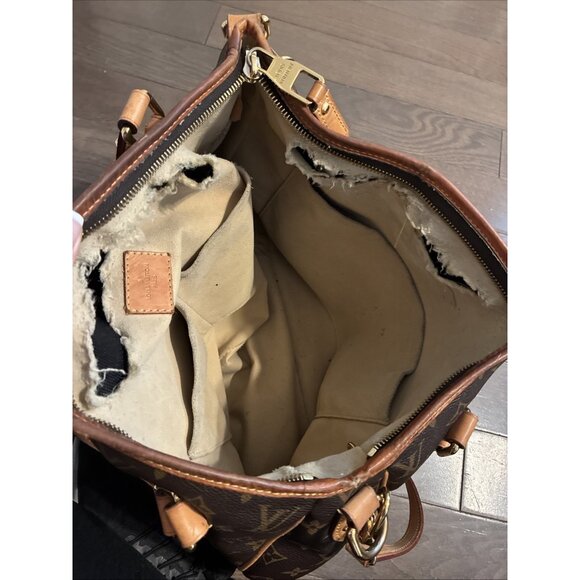 Louis Vuitton Authentic Brown Leather Monogram Medium Large Crossbody Bag - Picture 12 of 13